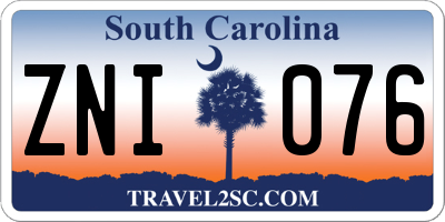 SC license plate ZNI076