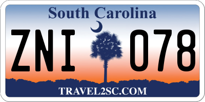 SC license plate ZNI078
