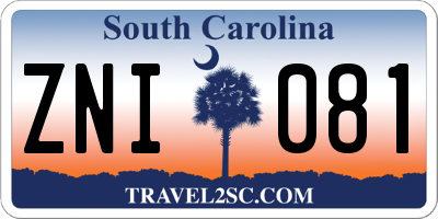 SC license plate ZNI081