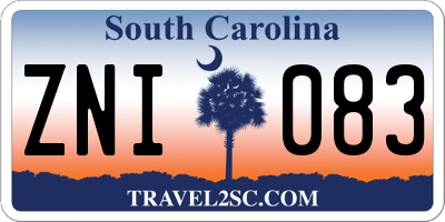SC license plate ZNI083