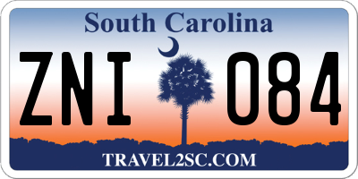 SC license plate ZNI084