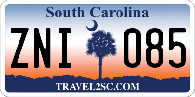 SC license plate ZNI085