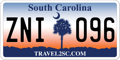 SC license plate ZNI096