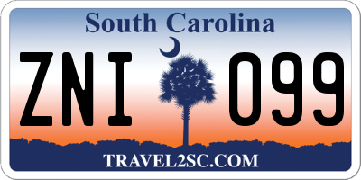 SC license plate ZNI099