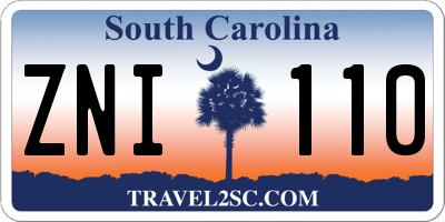 SC license plate ZNI110