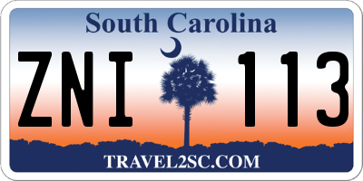 SC license plate ZNI113