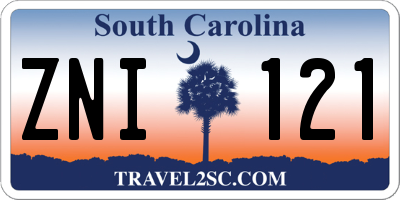 SC license plate ZNI121