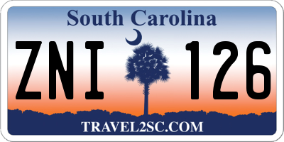 SC license plate ZNI126