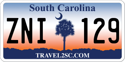 SC license plate ZNI129