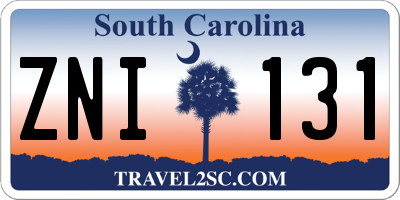SC license plate ZNI131