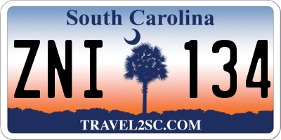 SC license plate ZNI134