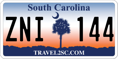 SC license plate ZNI144