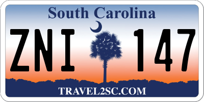SC license plate ZNI147