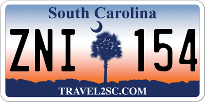 SC license plate ZNI154
