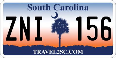 SC license plate ZNI156