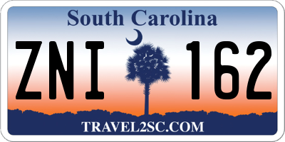 SC license plate ZNI162