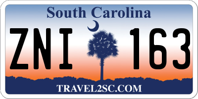 SC license plate ZNI163