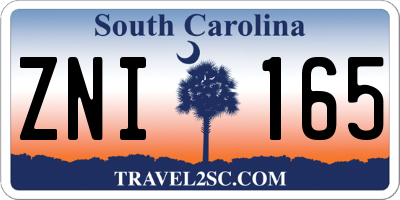 SC license plate ZNI165