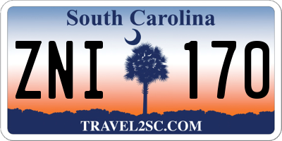 SC license plate ZNI170