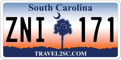 SC license plate ZNI171