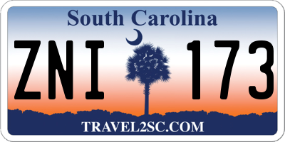 SC license plate ZNI173
