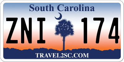 SC license plate ZNI174