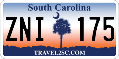 SC license plate ZNI175