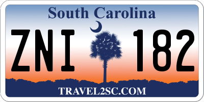 SC license plate ZNI182