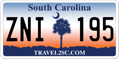 SC license plate ZNI195