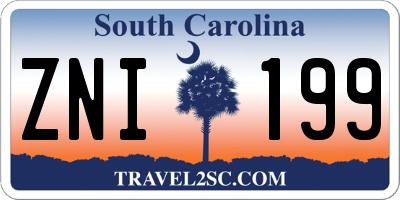 SC license plate ZNI199