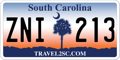 SC license plate ZNI213