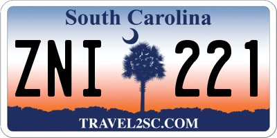 SC license plate ZNI221