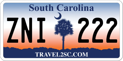 SC license plate ZNI222