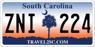 SC license plate ZNI224