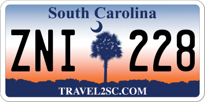 SC license plate ZNI228