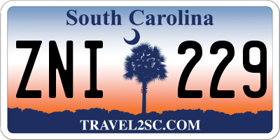 SC license plate ZNI229