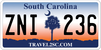 SC license plate ZNI236