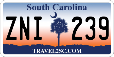 SC license plate ZNI239