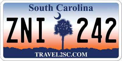SC license plate ZNI242
