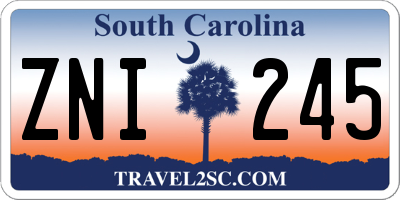 SC license plate ZNI245