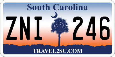 SC license plate ZNI246