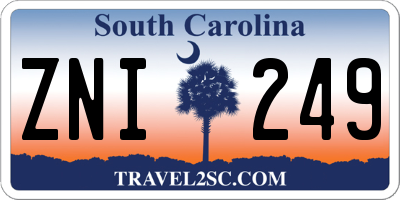 SC license plate ZNI249