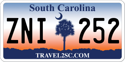 SC license plate ZNI252