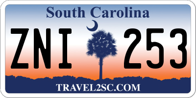 SC license plate ZNI253