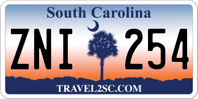 SC license plate ZNI254
