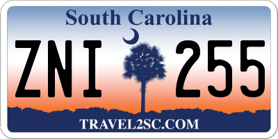 SC license plate ZNI255
