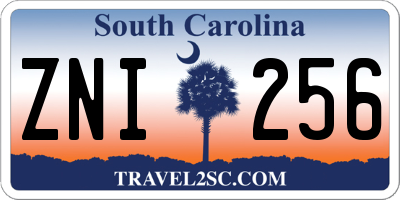SC license plate ZNI256