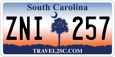 SC license plate ZNI257
