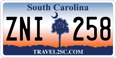 SC license plate ZNI258