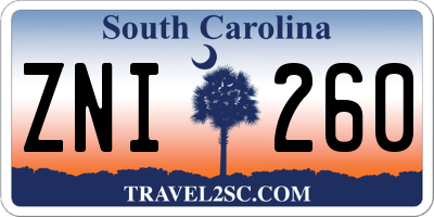 SC license plate ZNI260